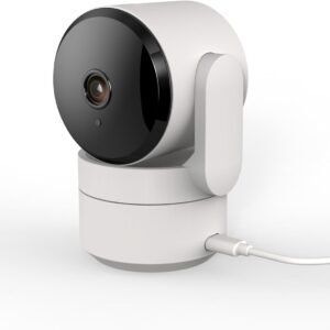 Indoor Camera 360-Degree Pan/Tilt, Pet/Person/Vehicle AI Motion Detection, Plug-in, Night Vision, Two Way Audio, Cloud Storage, Wi-Fi Camera for Room Office Smart Home Security (White)