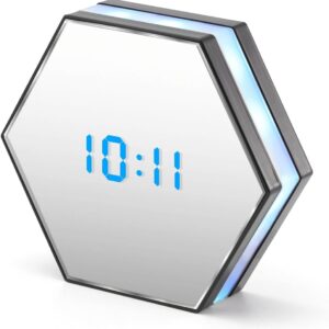 Indoor Security Cameras for Smart Home, 4K Clock Camera with Color Lights, Small Nanny Camera with Motion Alerts and Night Vision for Baby Monitor Pet Cat Dog Monitoring