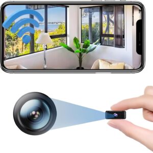 Mini Wireless Security Camera Small Home WiFi 1080P Micro  HD Nanny Cam with Motion Detection,Cloud & SD Storage,Night Vision,Wide Angle Portable Tiny Cameras for Home Baby Office Indoor Outdoor