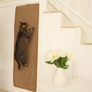 Cat Wall Climbing Carpet - Cat Wall Climber 50" x 17" with Fixed Nails – Scratching Rug Wall Scratchers for Indoor Cats | Climbing Wall Carpet | Scratching Mat.